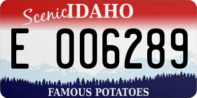 ID license plate E006289