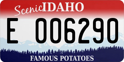 ID license plate E006290