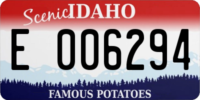 ID license plate E006294