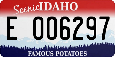 ID license plate E006297