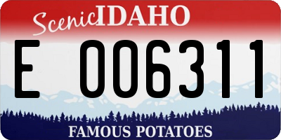 ID license plate E006311