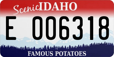 ID license plate E006318