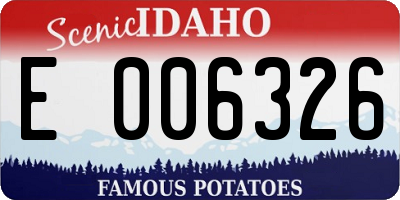 ID license plate E006326