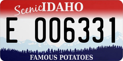 ID license plate E006331