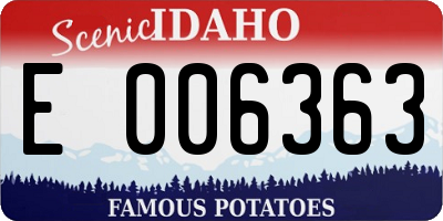 ID license plate E006363