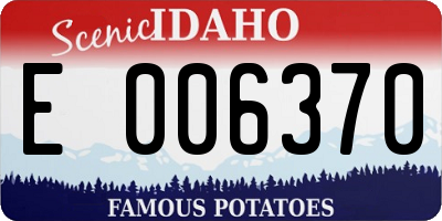 ID license plate E006370