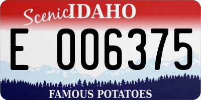 ID license plate E006375