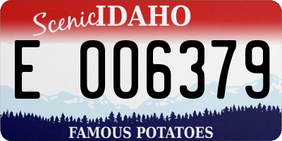 ID license plate E006379