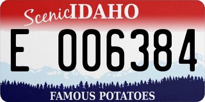 ID license plate E006384