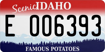 ID license plate E006393