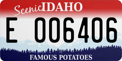 ID license plate E006406