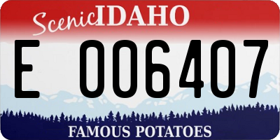 ID license plate E006407