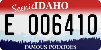 ID license plate E006410