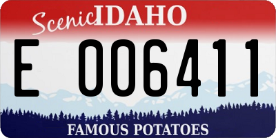 ID license plate E006411