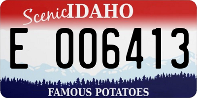 ID license plate E006413