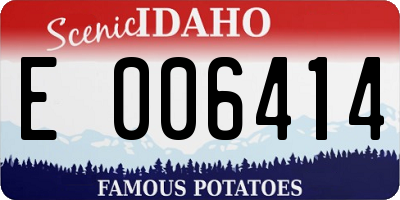 ID license plate E006414