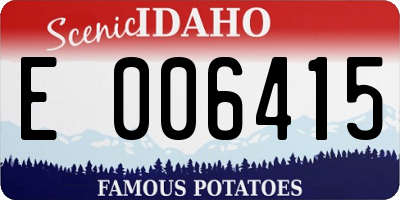 ID license plate E006415