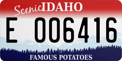 ID license plate E006416