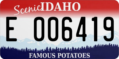 ID license plate E006419