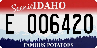 ID license plate E006420