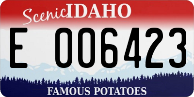 ID license plate E006423