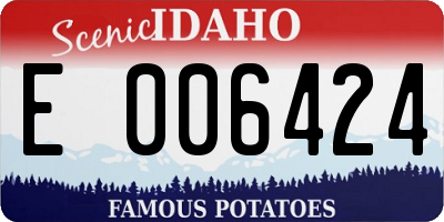 ID license plate E006424