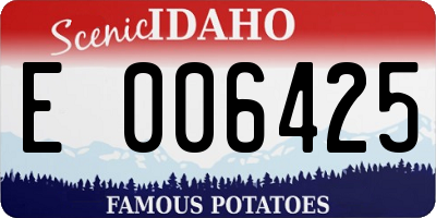 ID license plate E006425