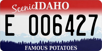 ID license plate E006427