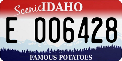 ID license plate E006428