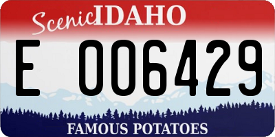 ID license plate E006429