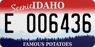 ID license plate E006436