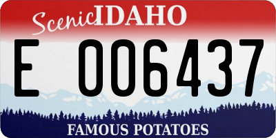 ID license plate E006437