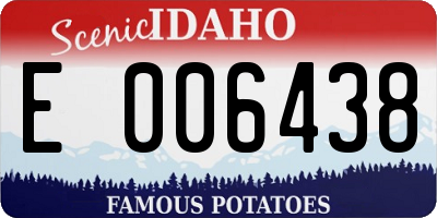 ID license plate E006438