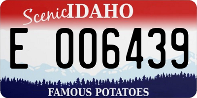 ID license plate E006439