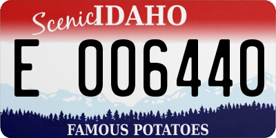 ID license plate E006440