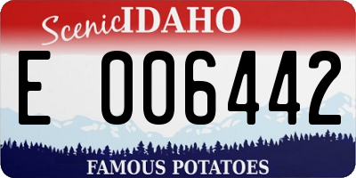 ID license plate E006442