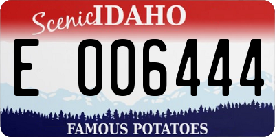 ID license plate E006444