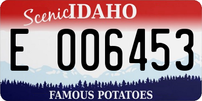 ID license plate E006453