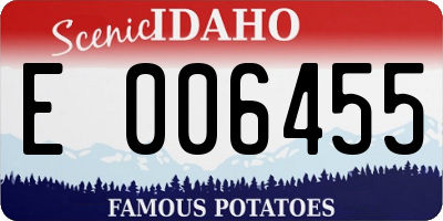 ID license plate E006455