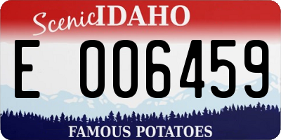 ID license plate E006459