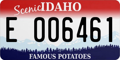 ID license plate E006461