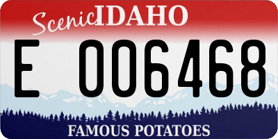 ID license plate E006468