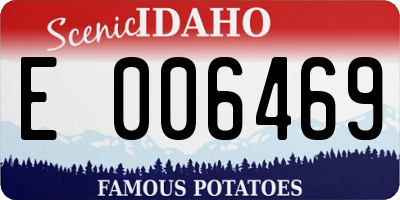 ID license plate E006469