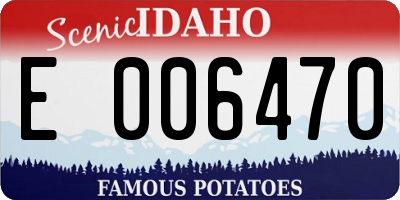 ID license plate E006470