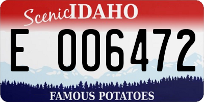 ID license plate E006472