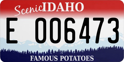 ID license plate E006473