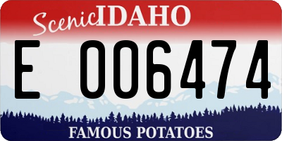 ID license plate E006474