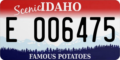 ID license plate E006475