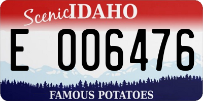 ID license plate E006476