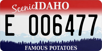 ID license plate E006477